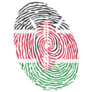Fingerprint The National Flag Of Kenya Sticker