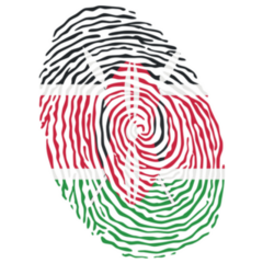 Fingerprint The National Flag Of Kenya Sticker