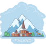 Finland Country Cartoon Sticker