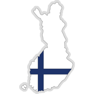 Finland Country Outline Map Sticker