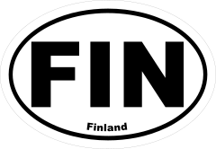 Finland Fin Oval Sticker