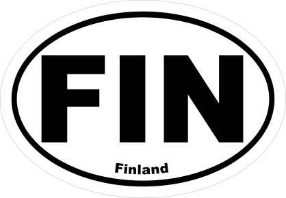 Finland Fin Oval Sticker
