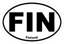 Finland Fin Oval Sticker