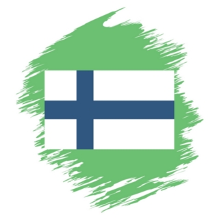 Finland Flag Abstract Green Sticker