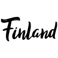 Finland Handwritten Lettering Sticker