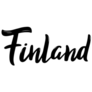 Finland Handwritten Lettering Sticker