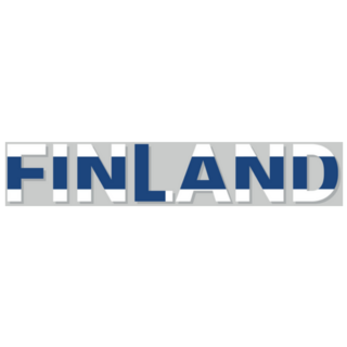 Finland Letters In Finnish Flag Sticker