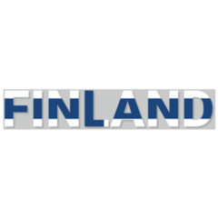 Finland Letters In Finnish Flag Sticker
