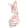 Finland Map Country Name In Different Languages Sticker