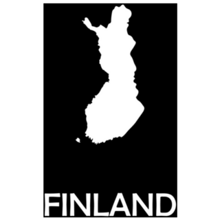 Finland Map In Black Sticker