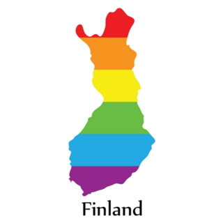 Finland Map Rainbow Sticker