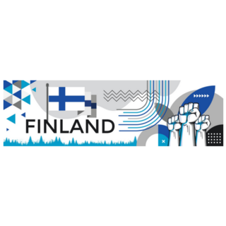 Finland National Day Banner Sticker