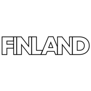Finland Outline Lettering Sticker 