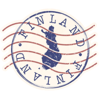 Finland Postal Map Silhouette Sticker