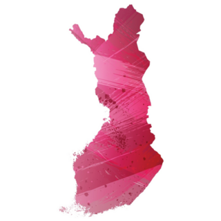 Finland Watercolor Purple Map Sticker
