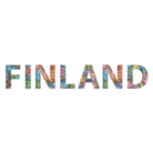 Finland Zentangle Lettering Sticker