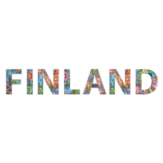 Finland Zentangle Lettering Sticker