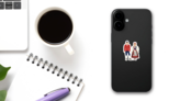 Finnish Folk Costume Sticker on a Phone (New) example