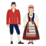 Finnish Folk Costume Sticker
