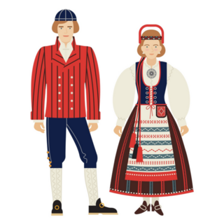 Finnish Folk Costume Sticker