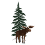 Fir Tree And Moose Sticker