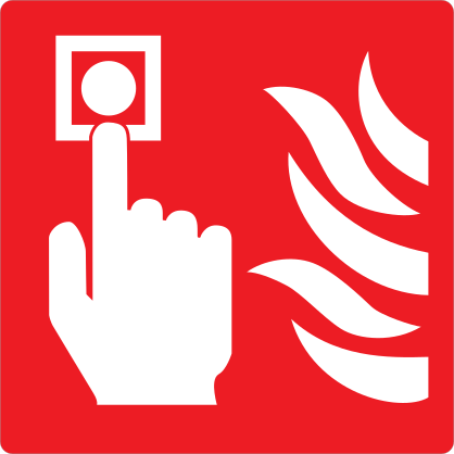 Fire Alarm Icon Sign Sticker