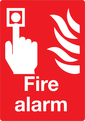 Fire Alarm Large Sign Sticker