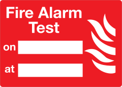 Fire Alarm Test Sign Sticker