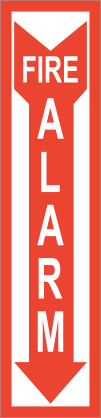 Fire Alarm Vertical Sign Sticker