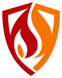 Fire And Shield Logo Sticker