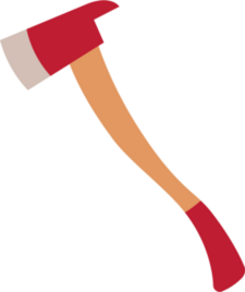 Fire Axe With Wooden Handle Sticker