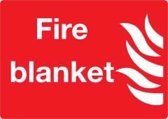 Fire Blanket Sign Sticker