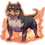 Fire Bully Pitbull Sticker