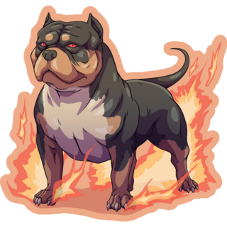 Fire Bully Pitbull Sticker