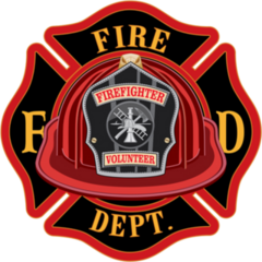 Fire Department Cross Volunteer Red Helmet Sticker