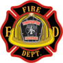 Fire Department Cross Volunteer Yellow Helmet Sticker