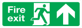 Fire Exit Above Sign Sticker