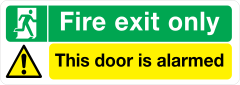 Fire Exit Only Sign Sticker