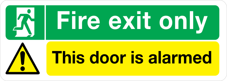 Fire Exit Only Sign Sticker