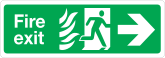 Fire Exit Right Sign Sticker