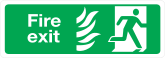 Fire Exit Sign Sticker