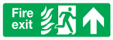 Fire Exit Up Sign Sticker