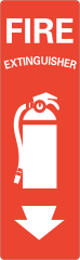 Fire Extinguisher Icon Vertical Sign Sticker