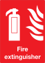 Fire Extinguisher Large Sign Sticker