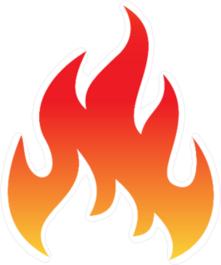 Fire Flame symbol Sticker