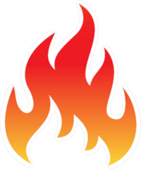 Fire Flame symbol Sticker