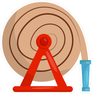 Fire Hose Fireman Equipment Sticker