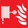 Fire Hose Icon Sign Sticker