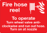 Fire Hose Reel Operation Instructions 1 Sign Sticker