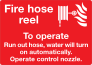 Fire Hose Reel Operation Instructions 2 Sign Sticker